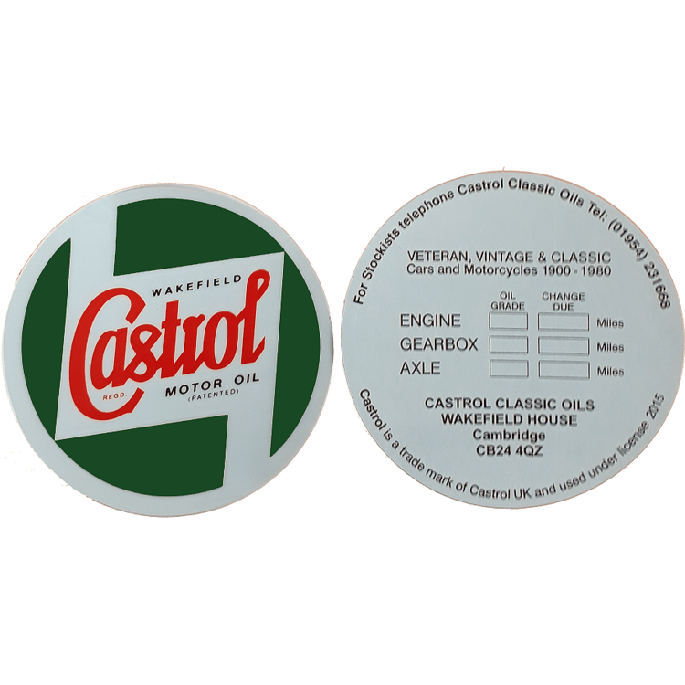 Castrol Classic Windscreen Service Sticker