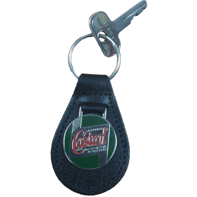 Castrol Classic Leather Key Fob