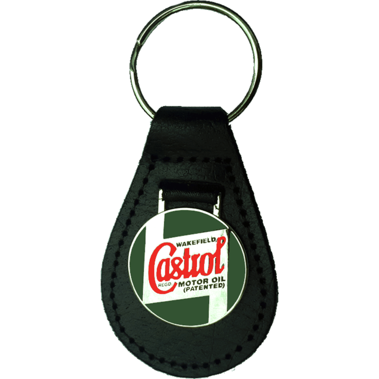 Castrol Classic Leather Key Fob