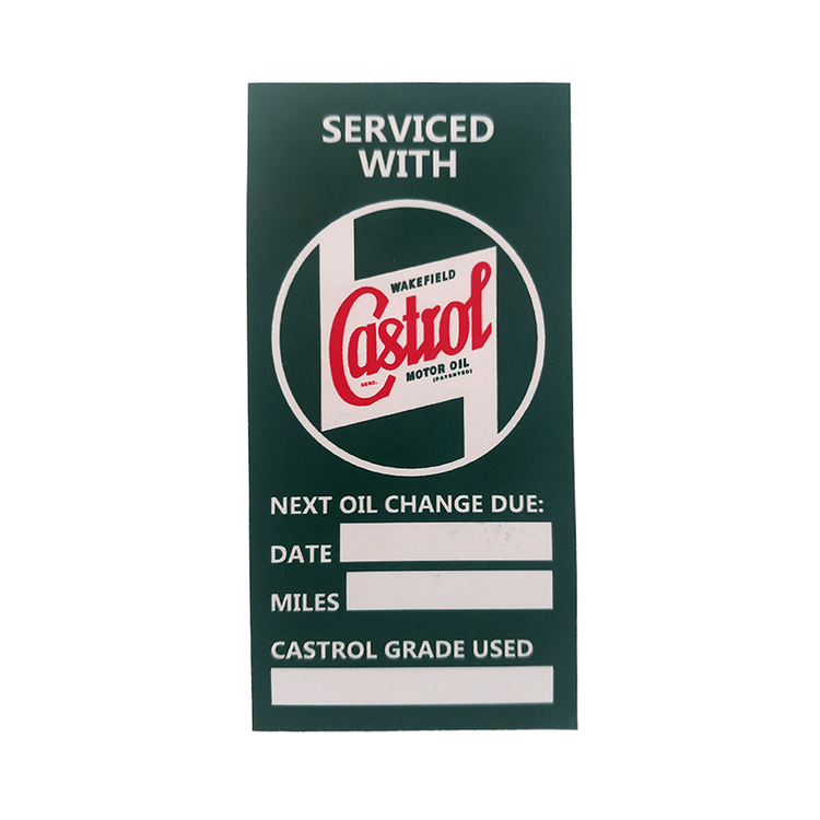 CASTROL CLASSIC SERVICE STICKER