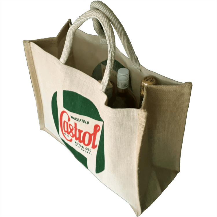 Castrol Classic Jute Bag Long Handle Brown